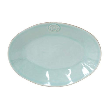 Costa Nova, Nova Kollektion, Steinzeug Geschirr, Platte, oval, türkis, 30 cm im Sale